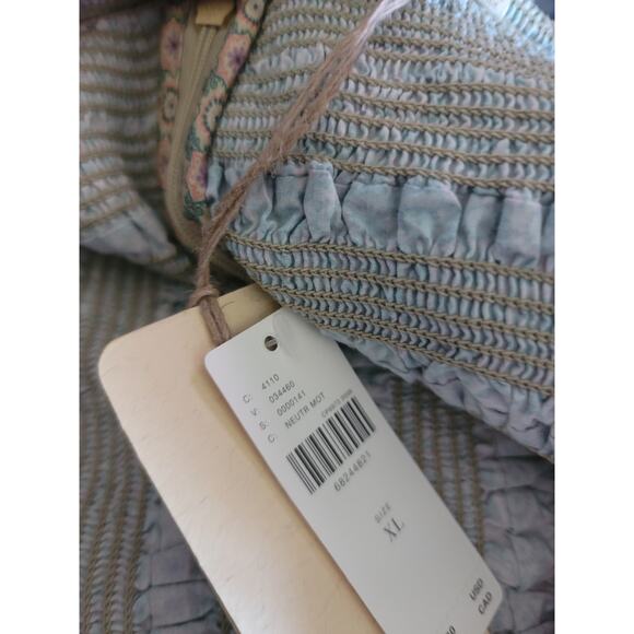 Anthropologie Let Me Be Smocked Halter Crop Top - New Size XL - Picture 5 of 6